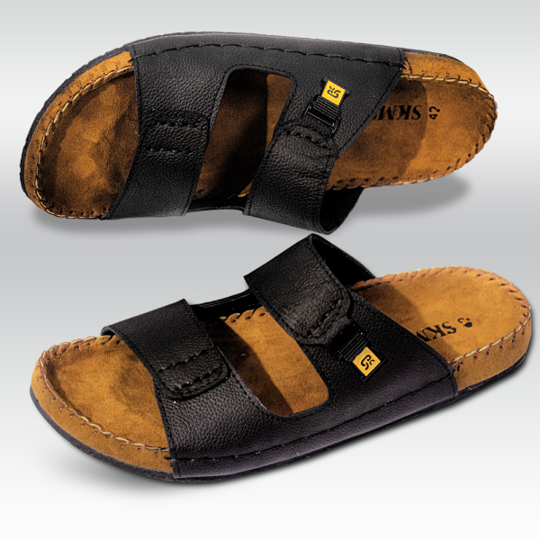 A-SKM Original Cow Leather Stylish Slide Sandal For Men - Image 3